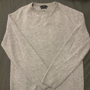 100% Cashmere Light Gray Crewneck Sweater